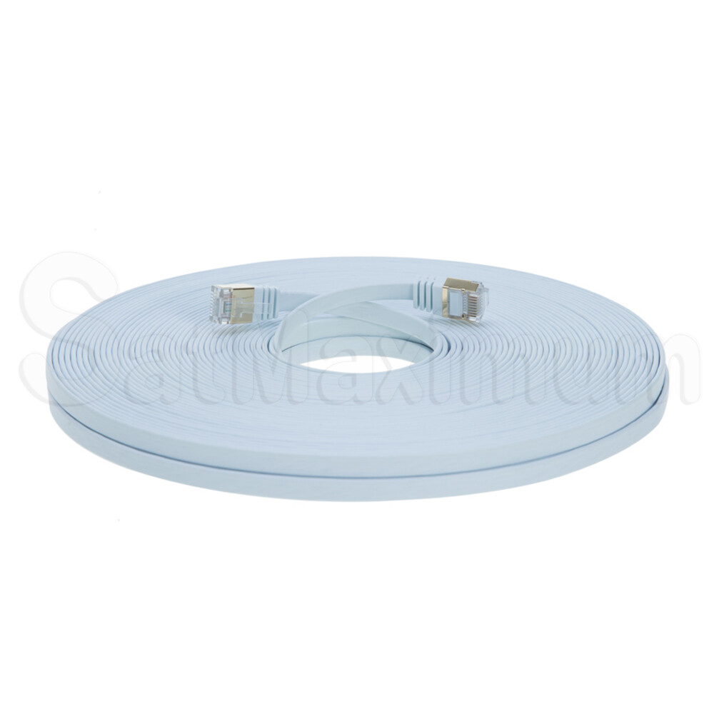 CAT7 Ethernet Cable Flat Patch Cord 10Gbps High Speed Network SHIELDED – LOT