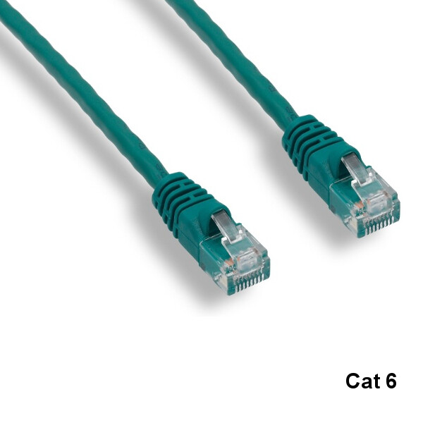 Kentek Green 25′ Cat6 UTP Ethernet Cable 24AWG 550MHz RJ45 Routers Patch Panels