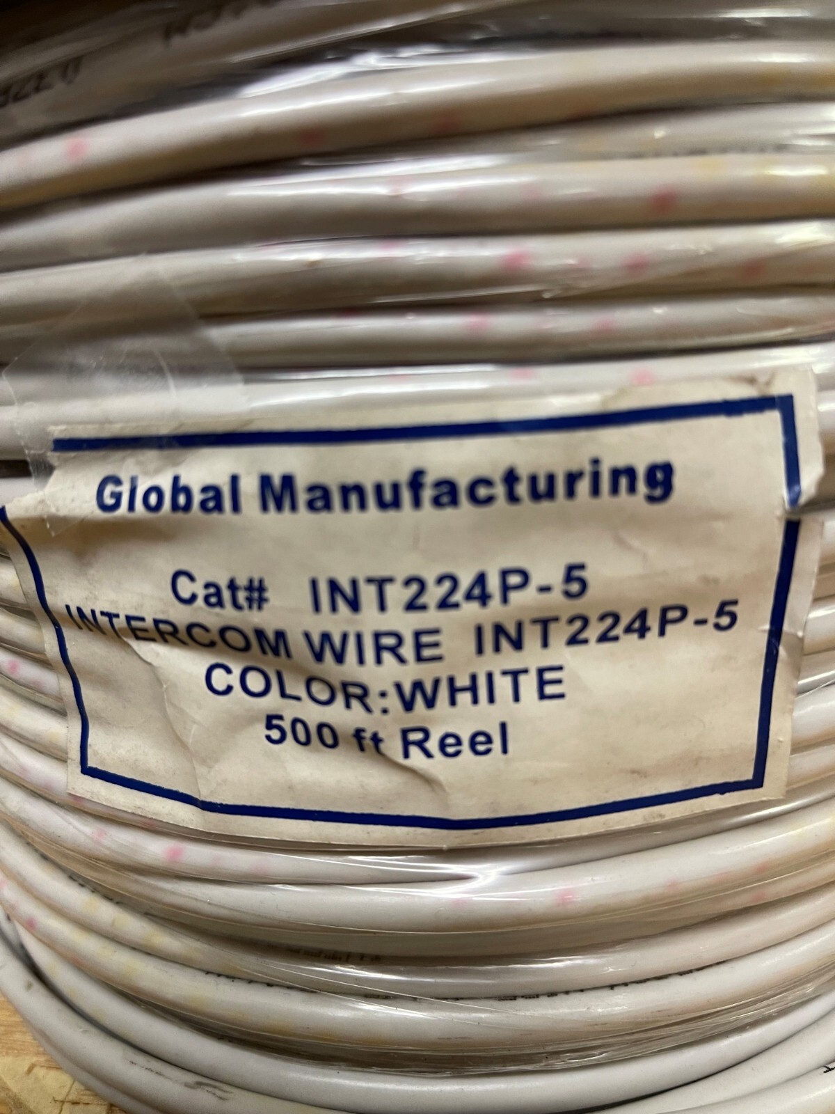 Global Manufacturing UnShielded 4-Twisted Pair Solid Copper 22 AWG Cable 500 Ft