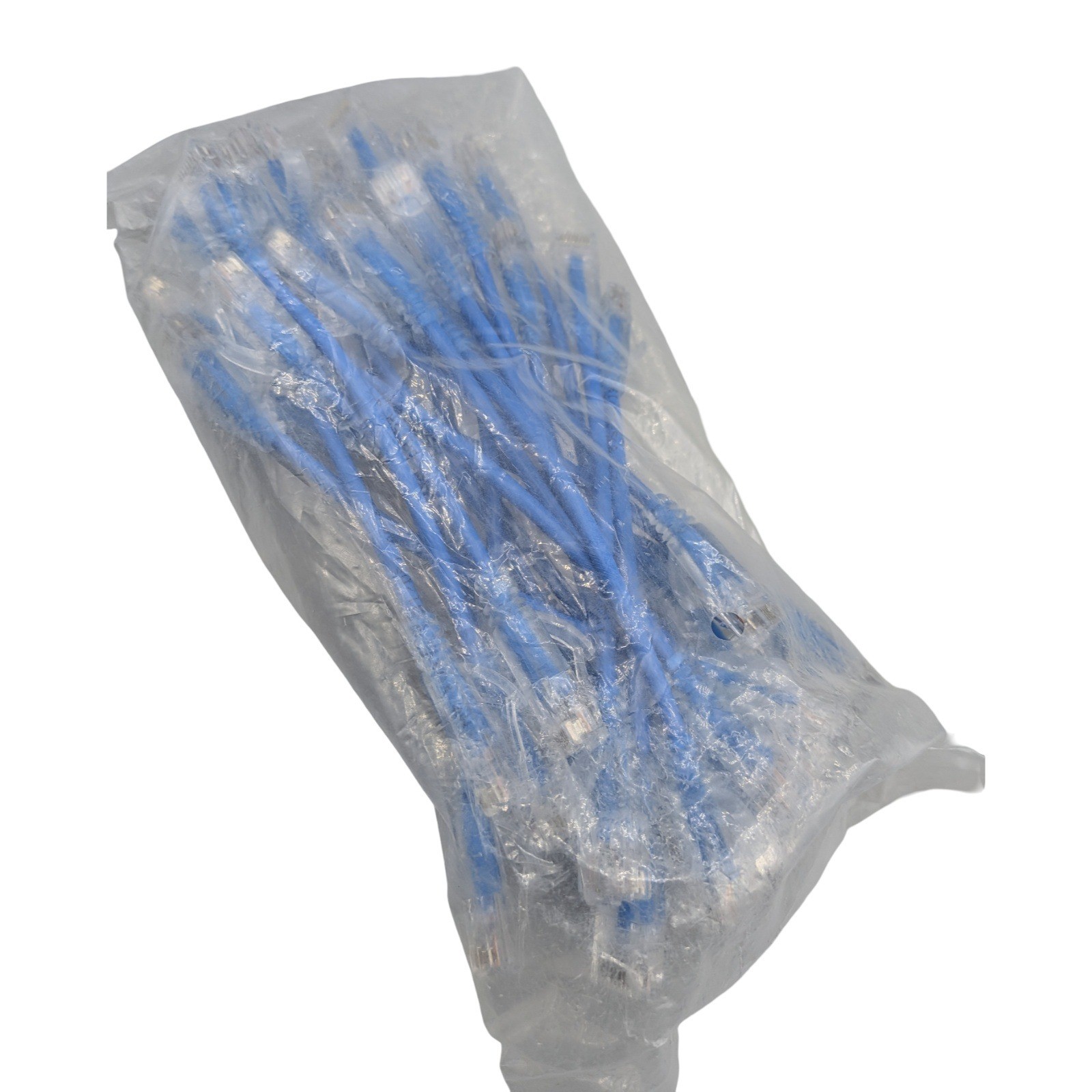 Sokqovt Cat6a Slim Patch Cables 0.5ft 24 Pack Blue 28AWG 10G 550MHz Pure Copper