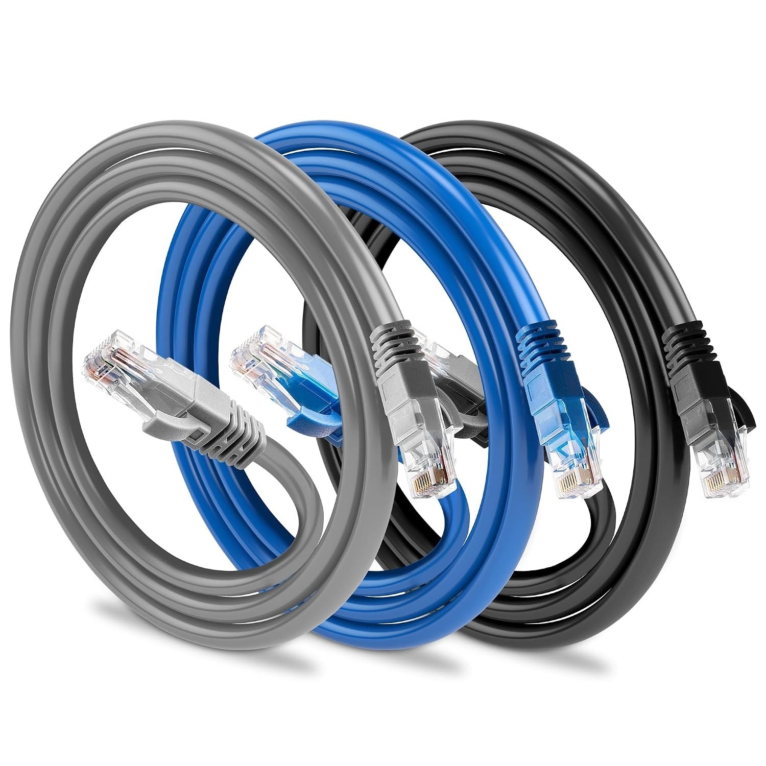 Cat6 Ethernet Cable 10 Feet (3 Pack) LAN UTP RJ45 Network Internet cable New