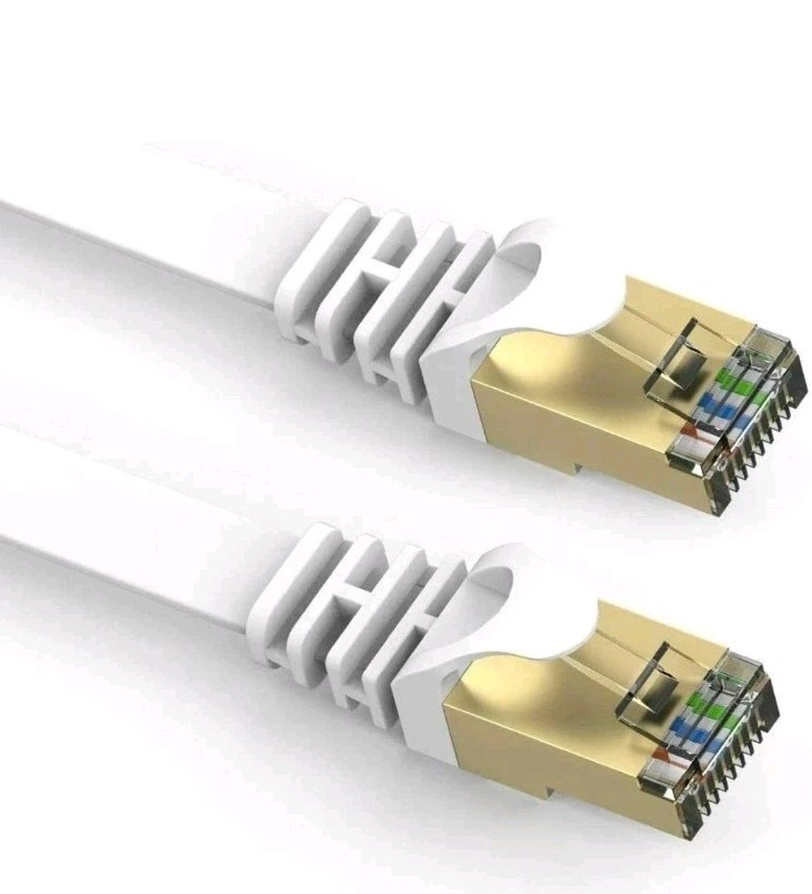 50FT CAT7 CAT 7 Flat Ethernet Cable LAN RJ45 Internet Router Cord 50 Feet #3