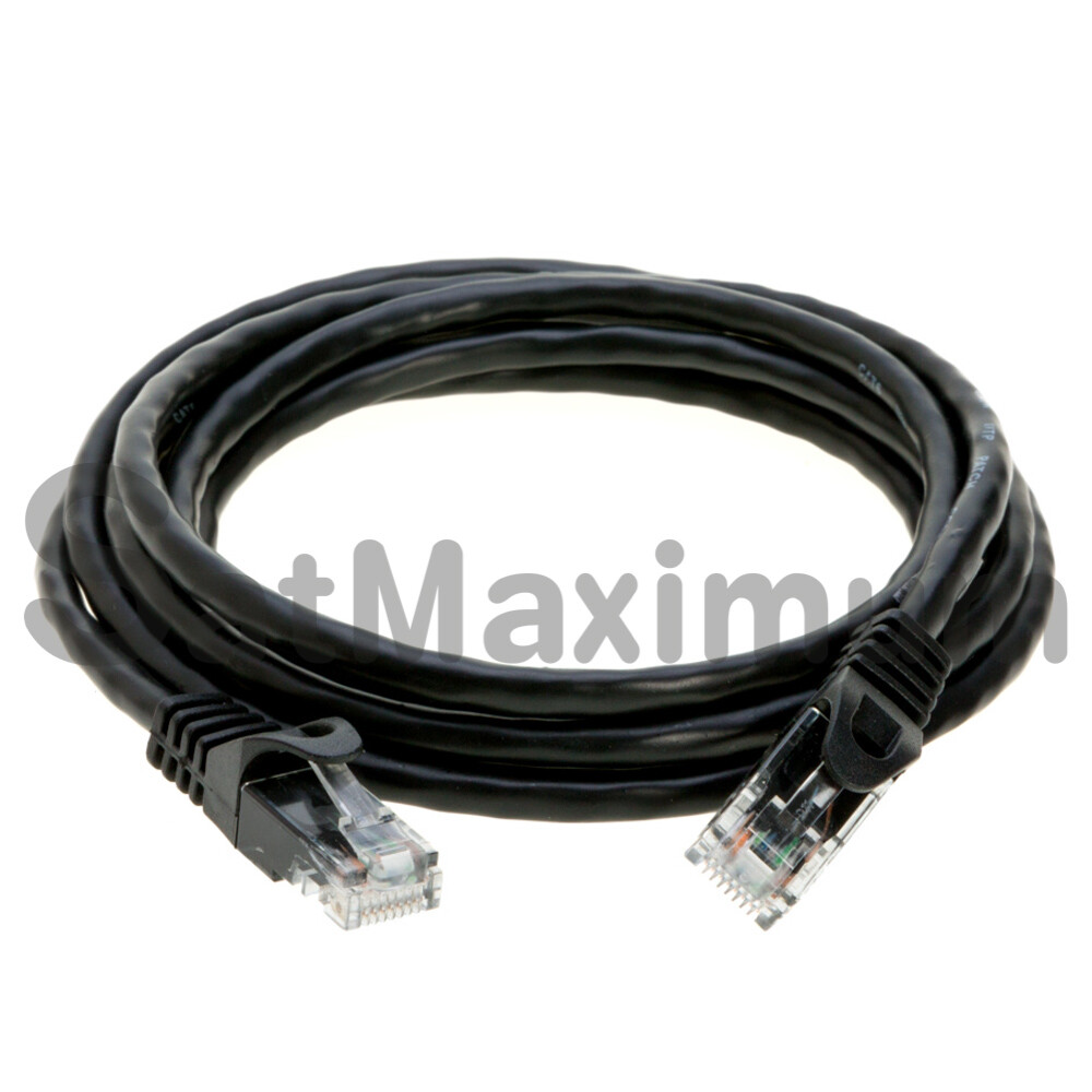 CAT5 Ethernet Network Patch Cable RJ-45 LAN Internet Cable Black 25FT – 200FT