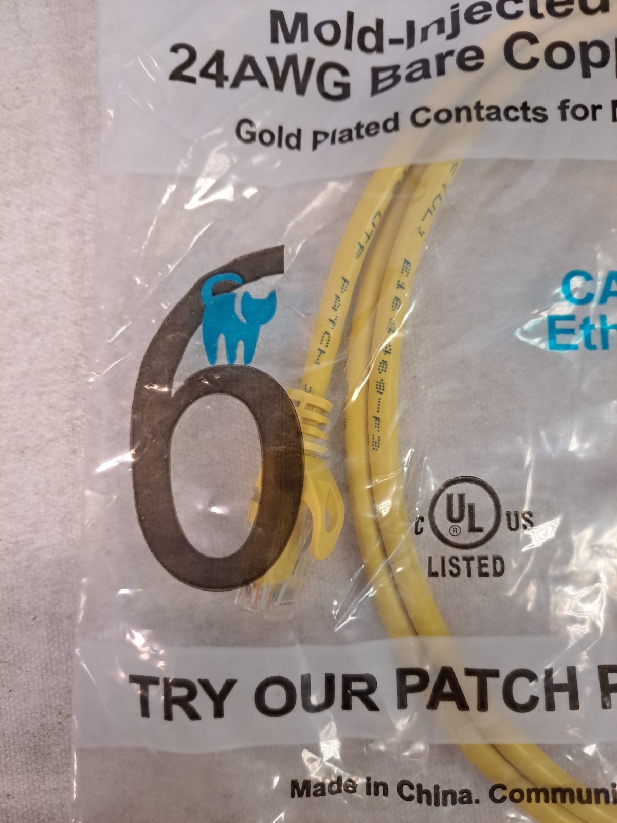 Lot of 15 New Vertical Cable Cat6A Shielded Patch Cables Yellow 10x 4FT 5x 5FT