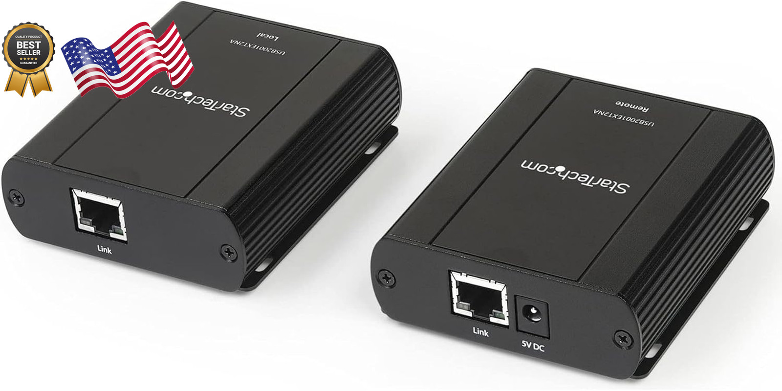StarTech.com USB 2.0 Extender Over Cat5/Cat5e/Cat6 Ethernet Cable (RJ45) – 33