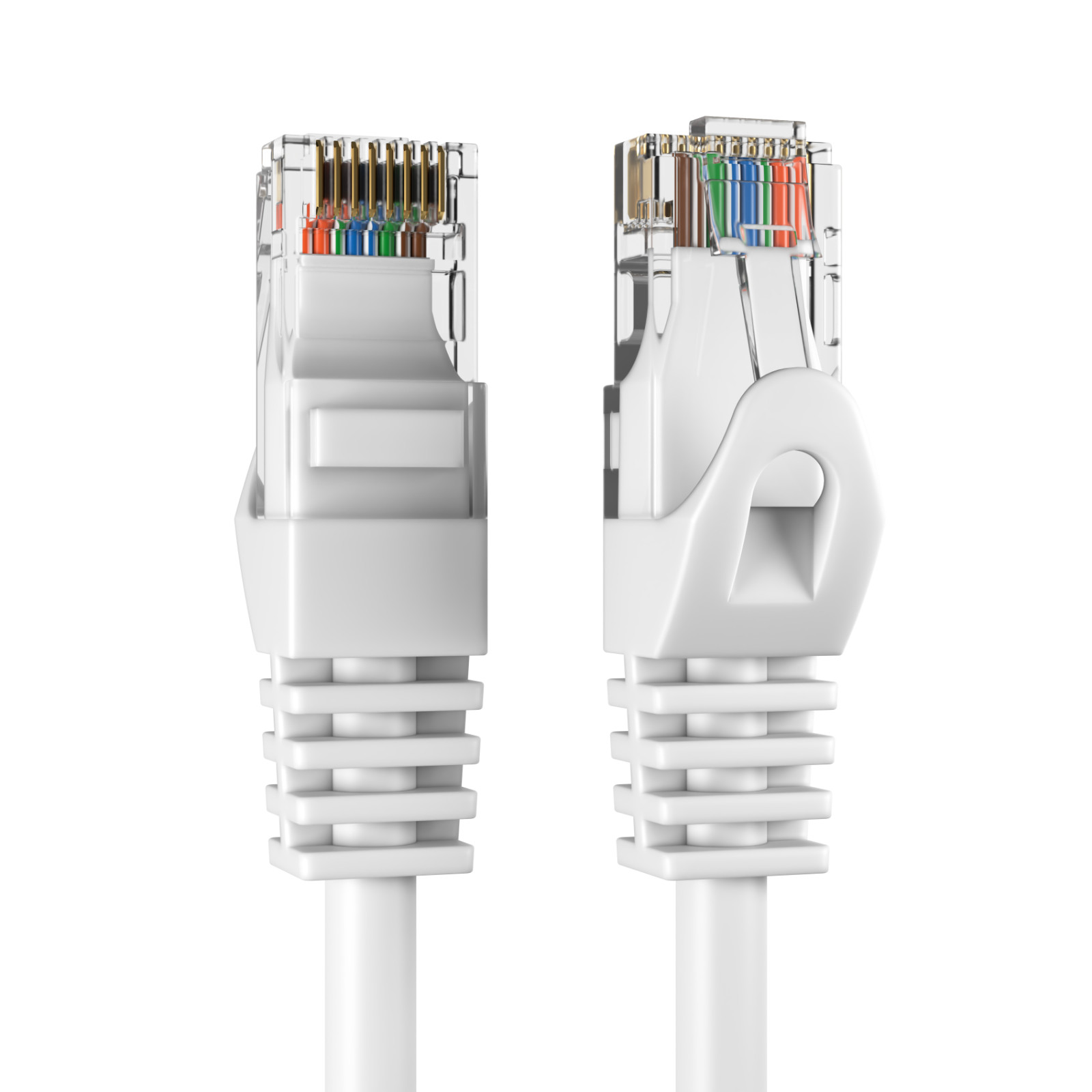 Cat6 White Patch Cord Network Cable Ethernet LAN RJ45 UTP 25FT- 200FT Multi LOT