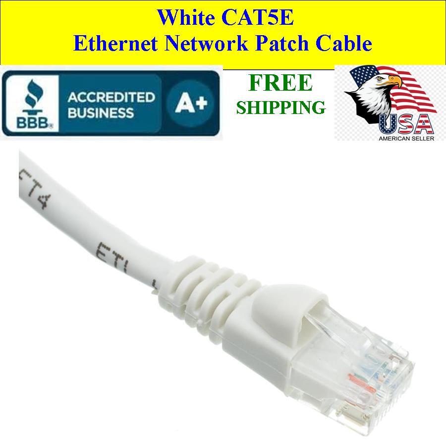 100 PACK 1 Ft Cat5e Ethernet Network Computer Patch Cable for PC, XBOX, PS3, PS4