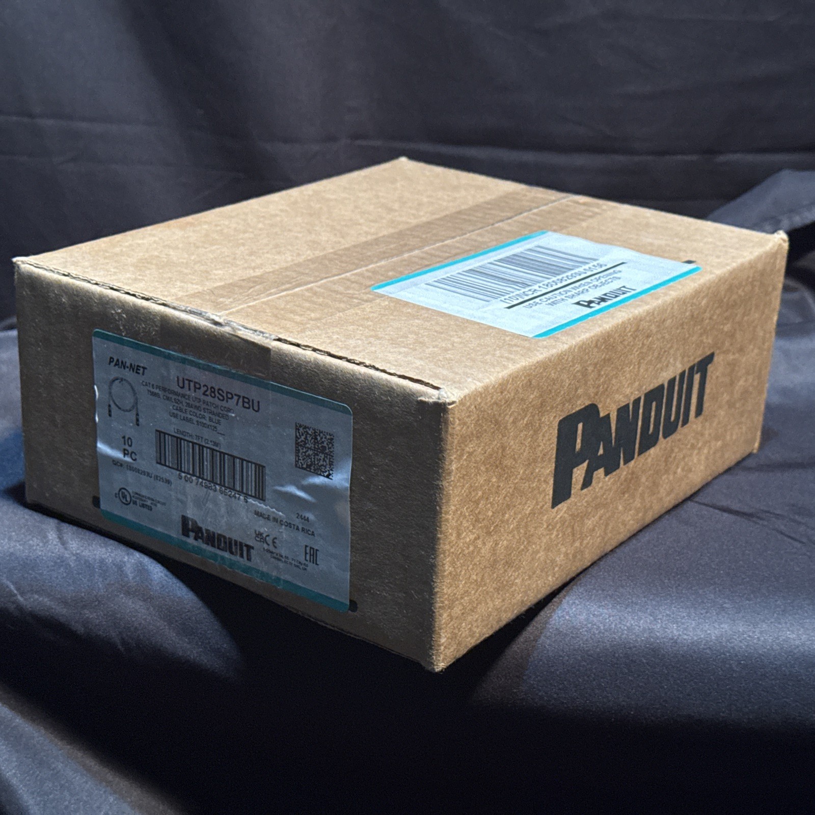 Panduit UTP28SP7BU TX6-28 Cat6 7ft Blue RJ45 Network Patch Cables 10 Pack Sealed