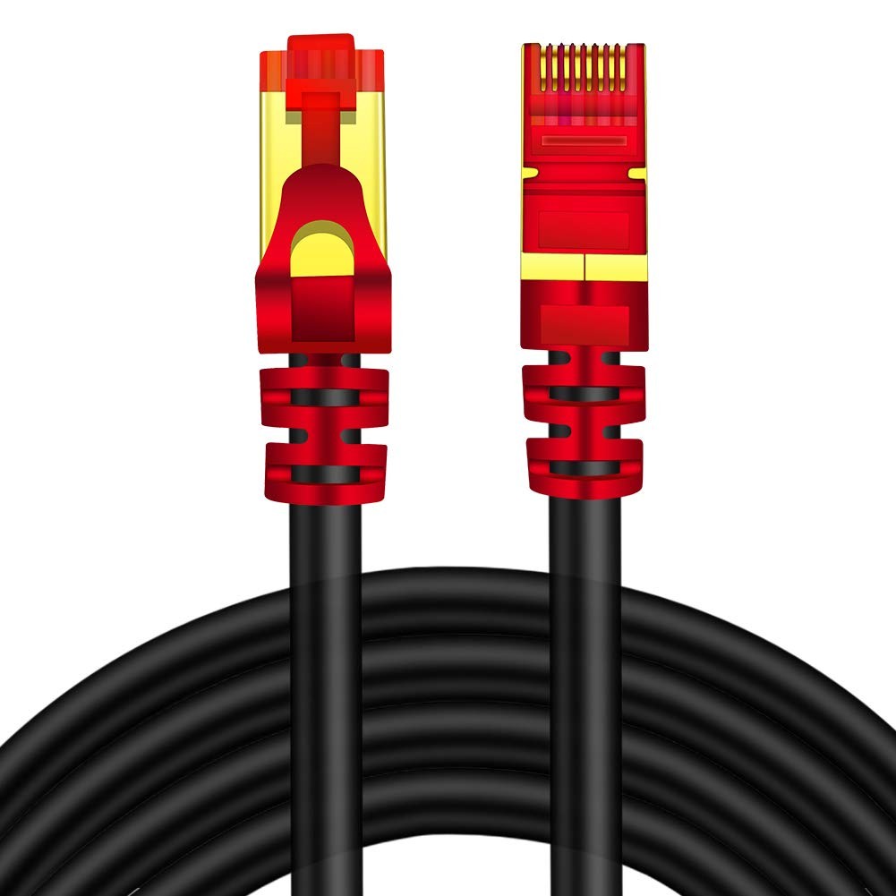 Outdoor CAT 7 Ethernet Cable 65 ft, CAT7 ethernet Cable RJ45 LAN Cable Gigabi…