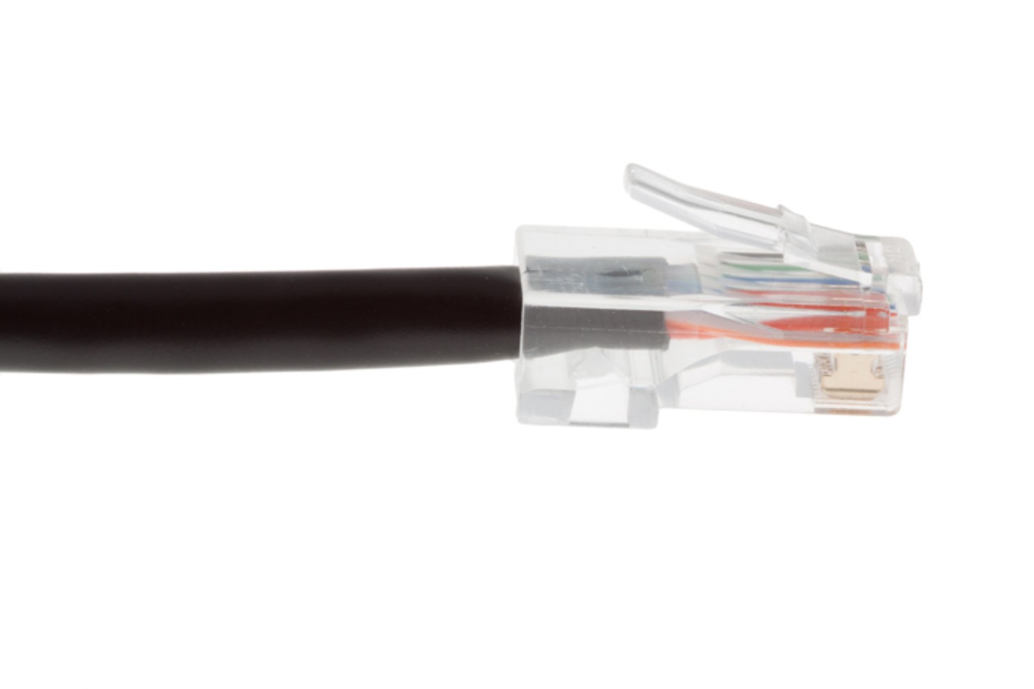 CAT6 Ethernet Patch Cable, Non-Booted, 2 Foot, Black – Lifetime Warranty