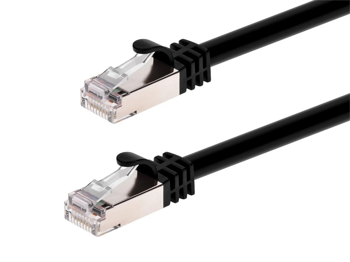 Monoprice Cat7 Ethernet Network Patch Cable – 3 feet – Black | 26AWG, Shielded