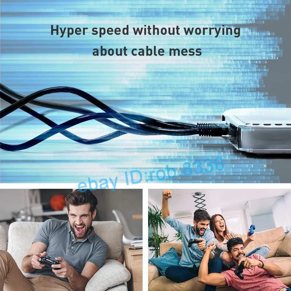 Cat 8 Ethernet Cable 1.5FT Short Shielded RJ45 40Gbps LAN Patch Cord Heavy Duty