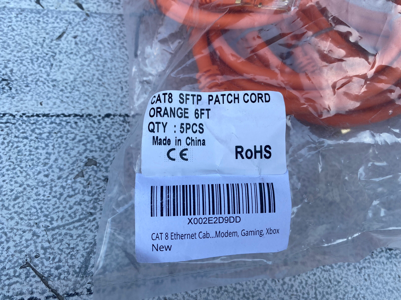 CAT 8 Ethernet Cable 6 Ft 10 Pieces Orange Shielded SFTP Internet Network Seal!