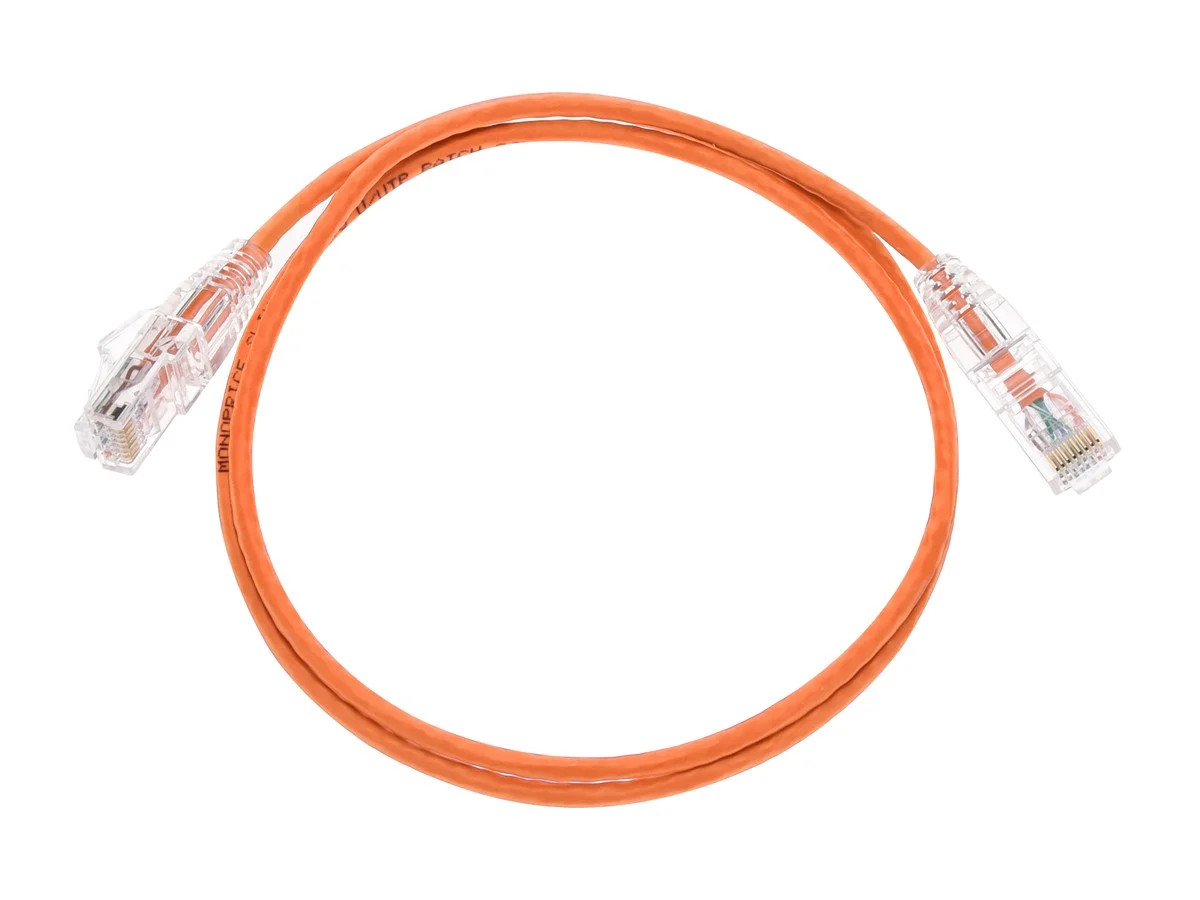 Monoprice Cat6 Ethernet Patch Cable – 3 feet – Orange | Snagless RJ45 Stranded