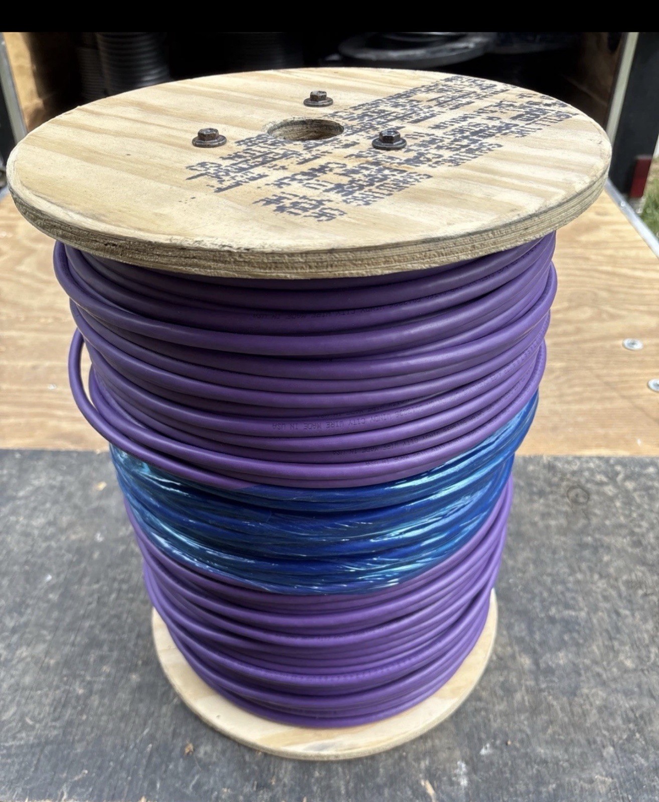 Windy City Wire 1000Ft Cat 6 Purple 23-4P UTP 550Mhz Solid Plenum