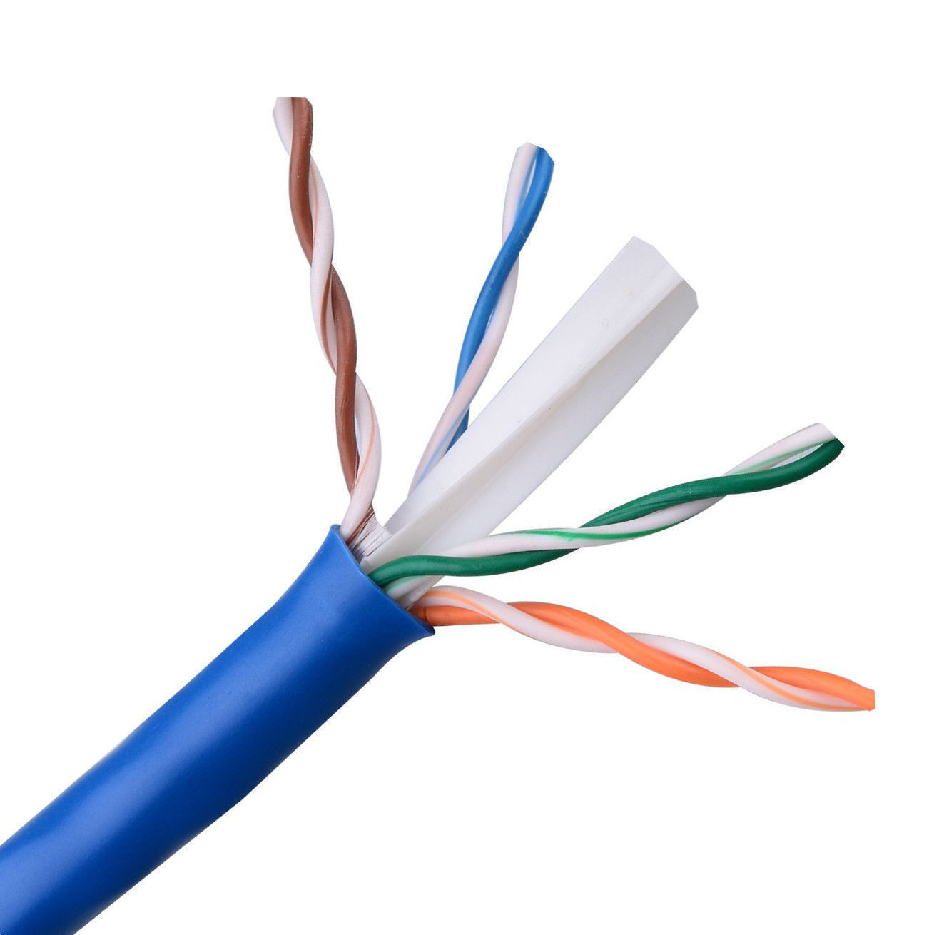 Lot of 10 – CAT6E Ethernet 550MHz CMR Cable Blue 1000FT – 23AWG COPPER