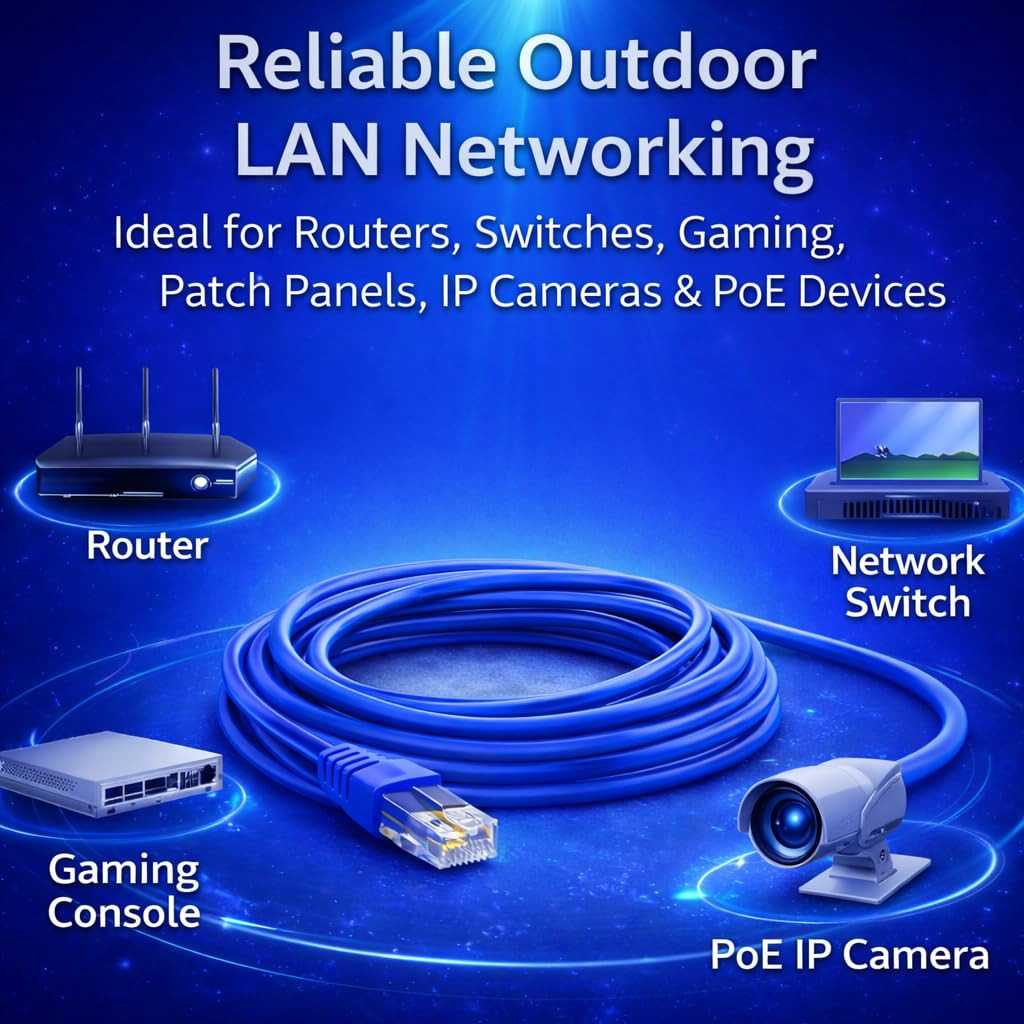 Cat5E Ethernet Cable 1000Ft (305M) – 23AWG Solid CCA UTP, 550Mhz Outdoor LAN