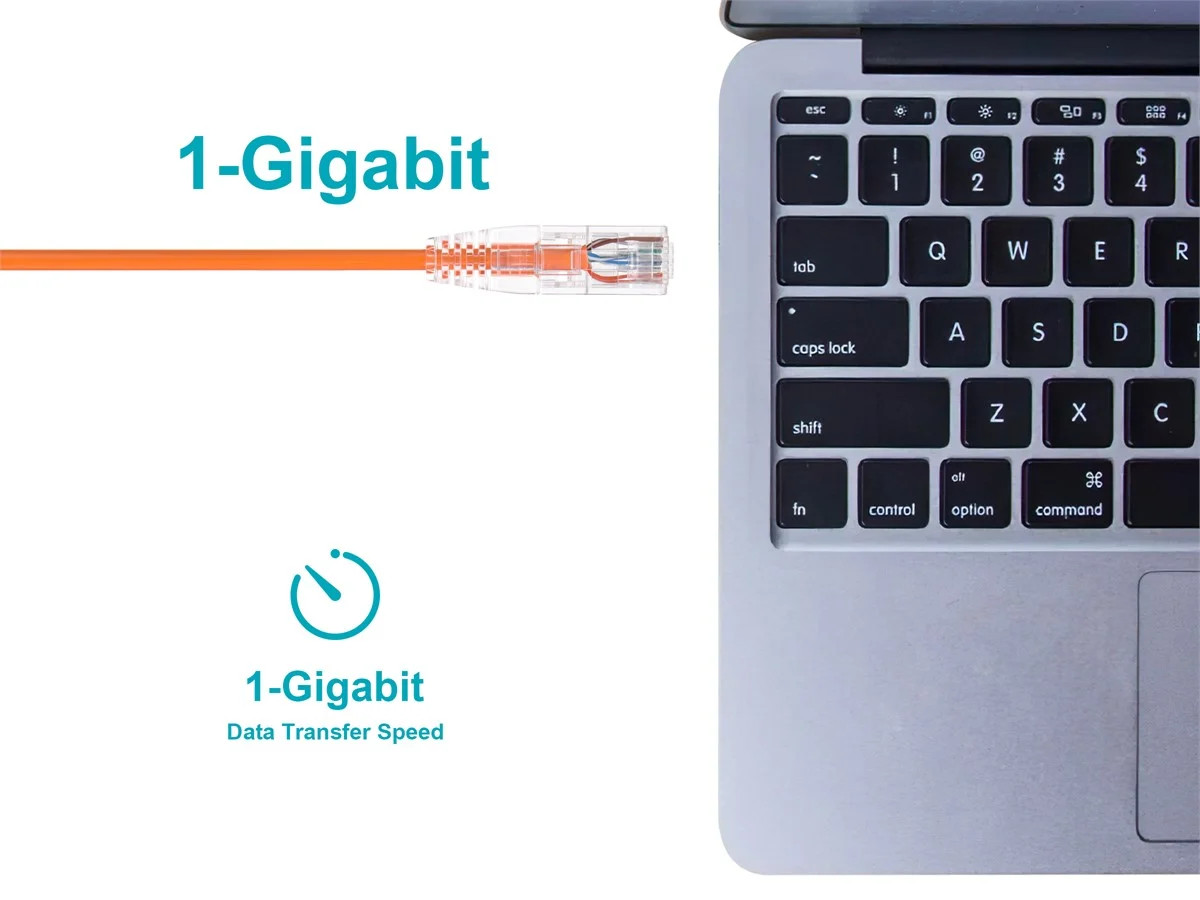 Monoprice Cat6 Ethernet Patch Cable – 10 feet – Orange | Snagless RJ45 Stranded