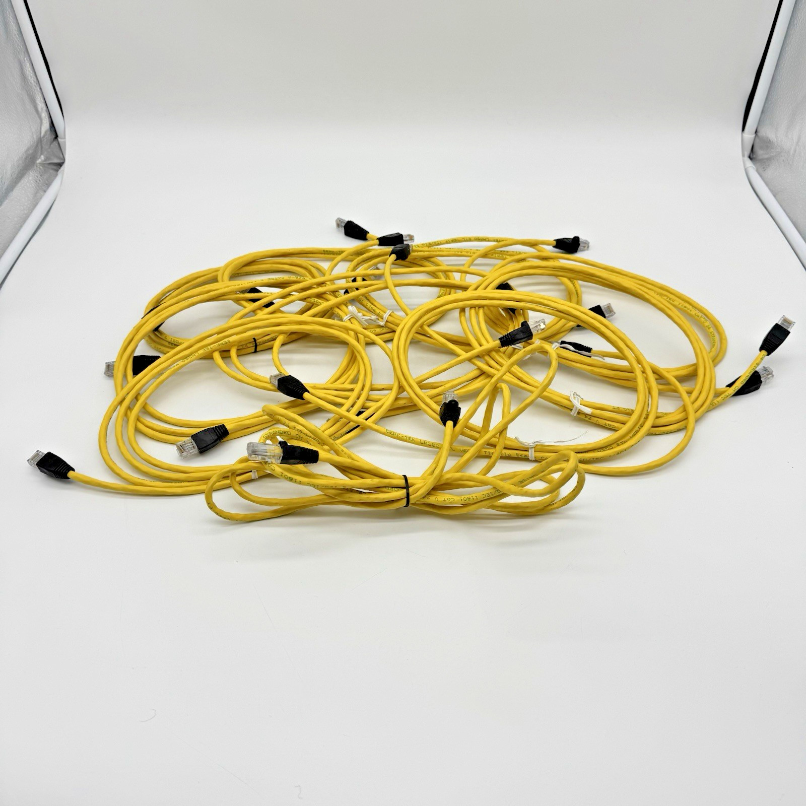 Lot 10 Lanmark Cat 5 Cat5E RJ45 Ethernet Patch Cable 7′ Internet LAN Cord Yellow