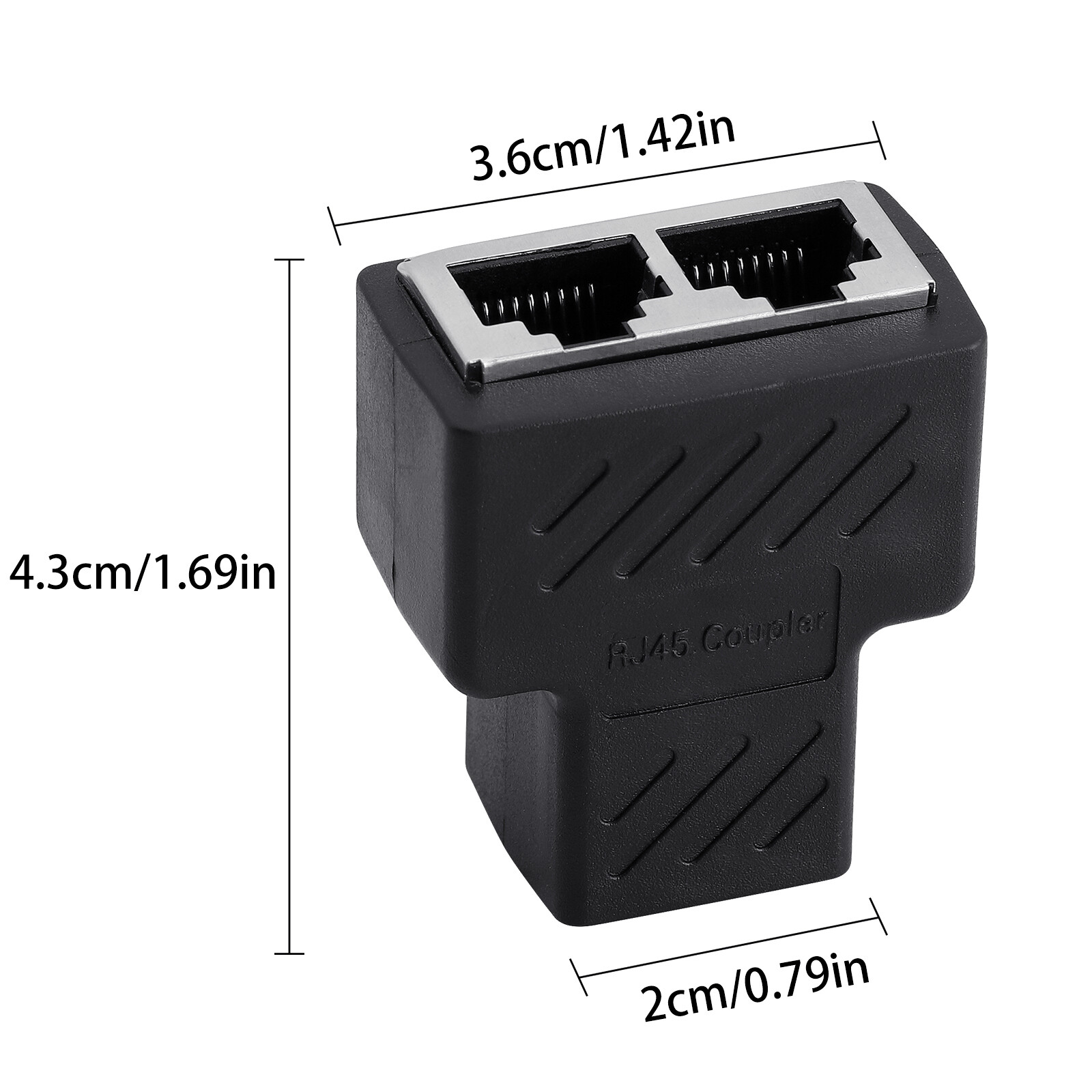 RJ45 Splitter Adapter 1-2 Way Dual Female Port Connector Plug LAN Ethernet Cable