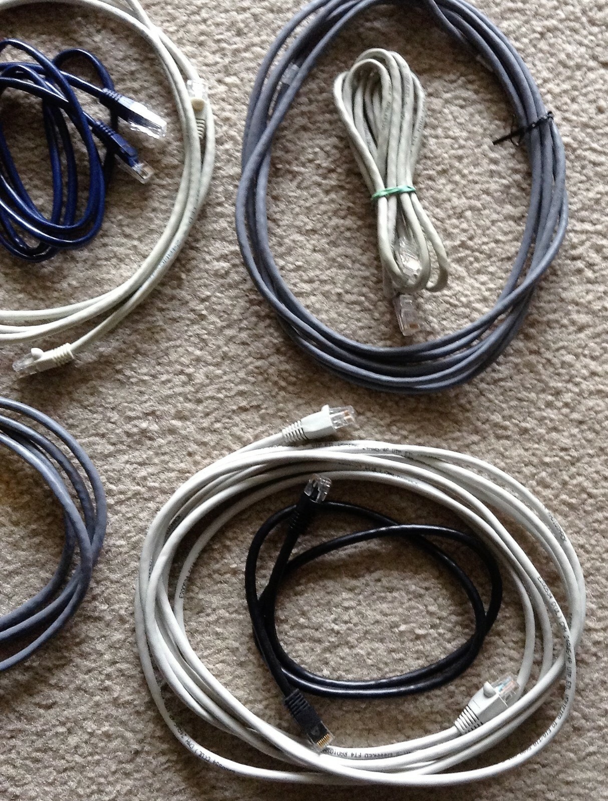 RJ45 LAN Network Ethernet Patch Cable Cord CAT 5 5E 6 Various Lengths Lot of 30