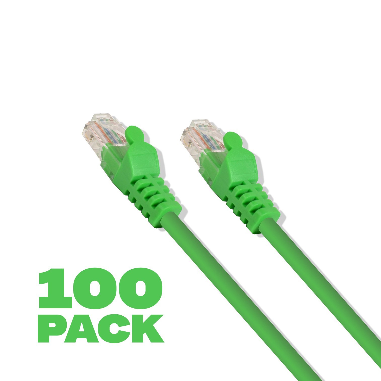 100 Pack – 1ft Cat6 Cable Ethernet LAN Network RJ45 Patch Cord Internet Green