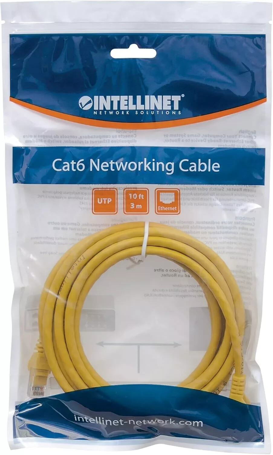 Intellinet 342360 – 7 Ft. RJ45 Male to RJ45 Male UTP Network Patch Cable