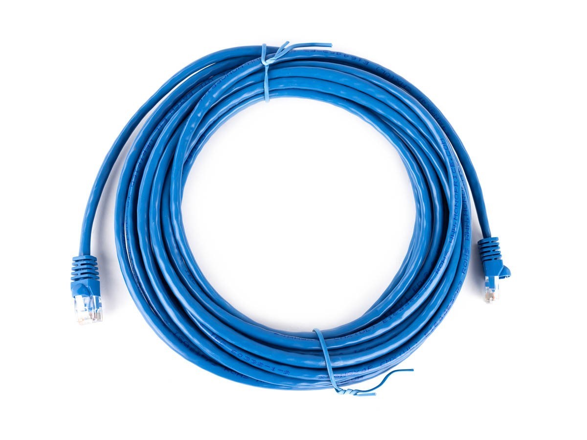 Cat5e Ethernet Patch Cable RJ45 Stranded 350Mhz UTP Copper Wire 24AWG 25ft Blue