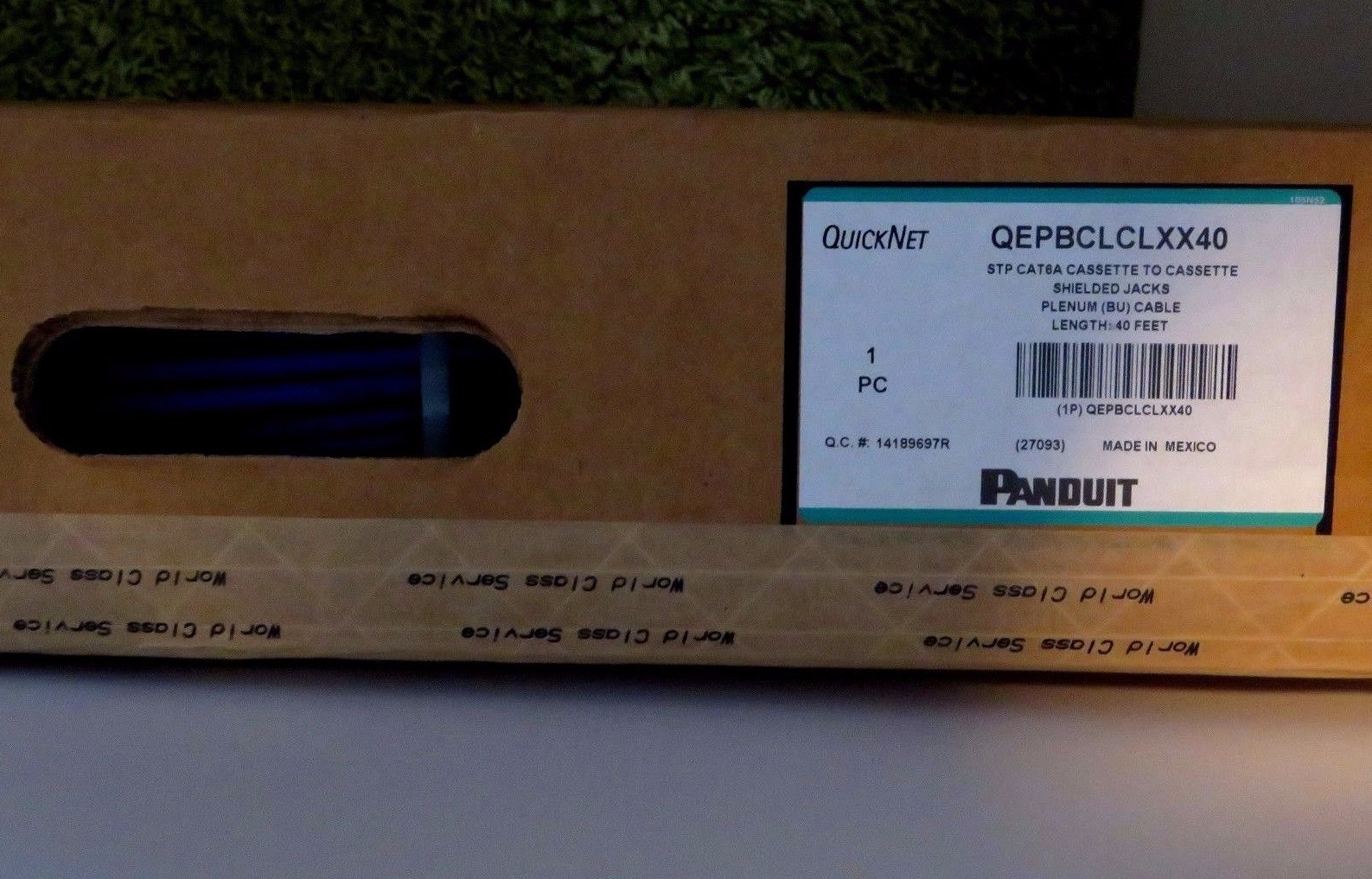 PANDUIT CAT 6A Network Shielded Jack Trunk Cable 40 FT Quicknet Cable Solution