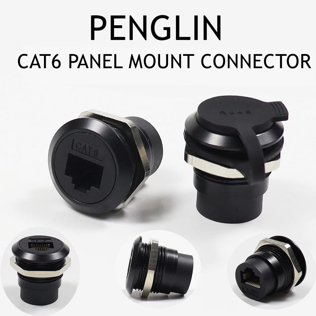 2 PCS RJ45 Panel Mount Coupler Ethernet LAN Pass Through Connector CAT6