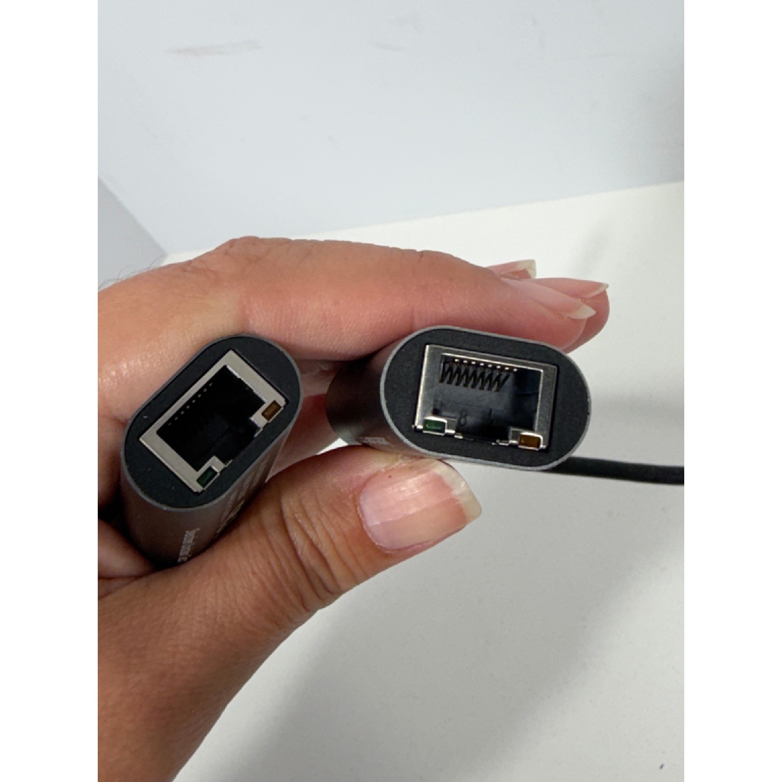 TeckNet USB-C to Gigabit Ethernet RJ45 LAN Adapter Space Gray ECR01799 2 Pack
