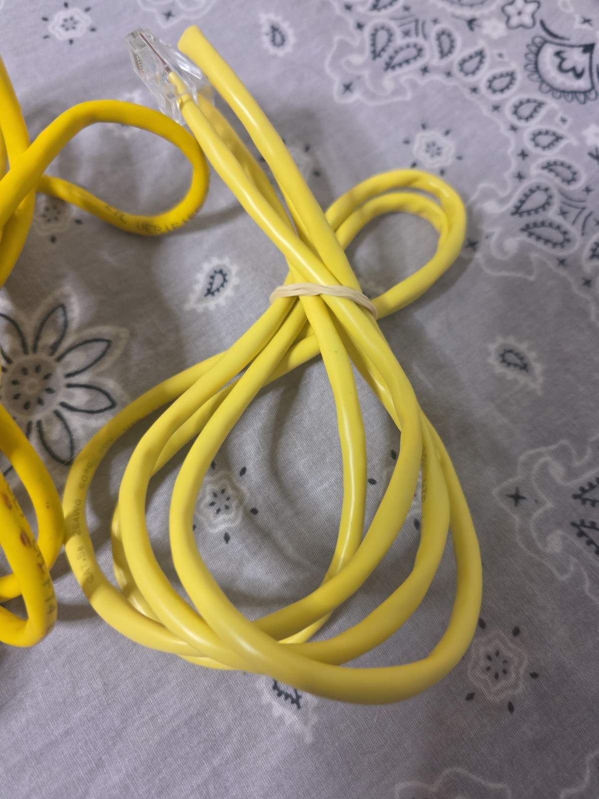 Lot Of 3 Ethernet Cables- Yellow- (2) 70″ – (1) 60″