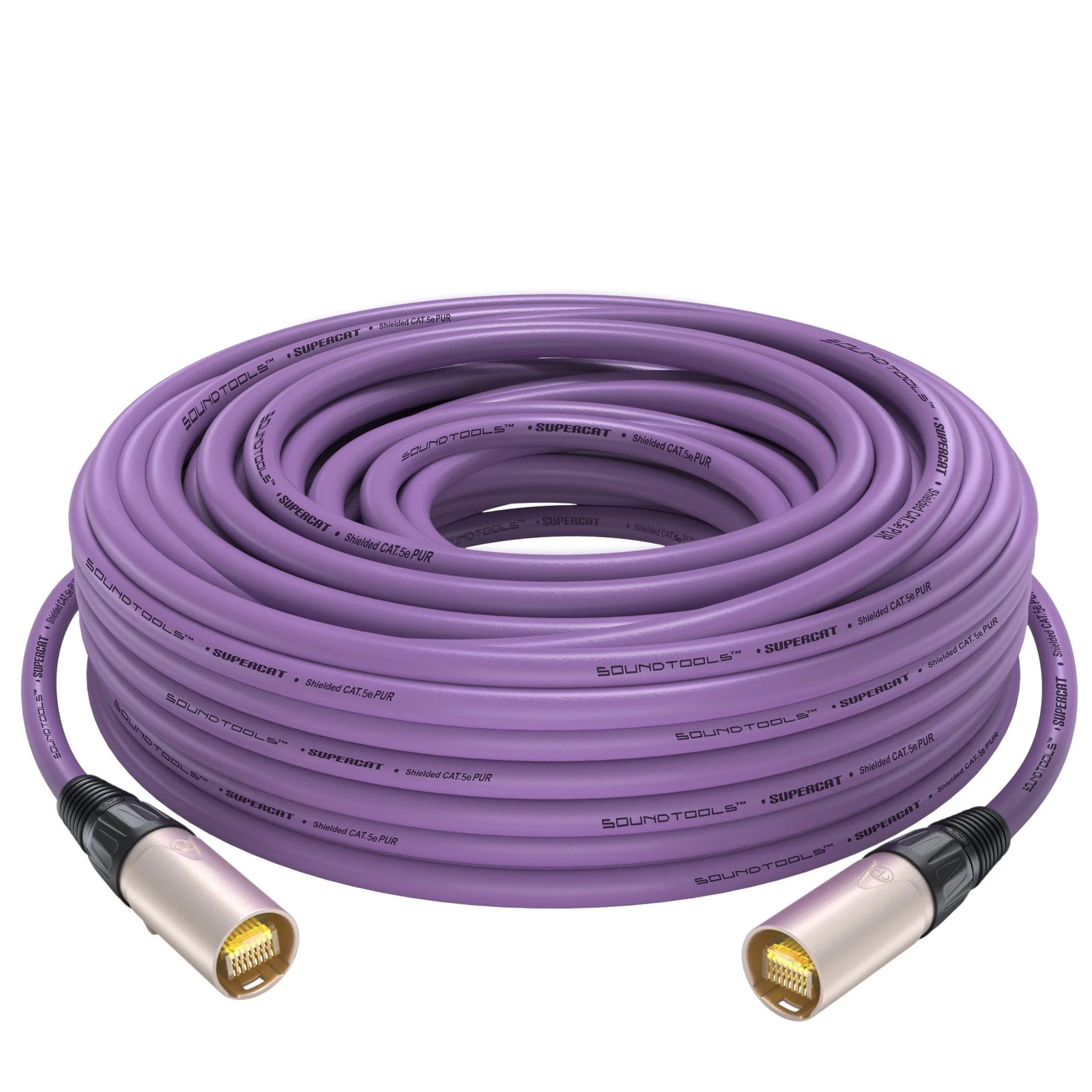 SoundTools SuperCAT etherCON to etherCON CAT5e Cable – Purple / 7.6m