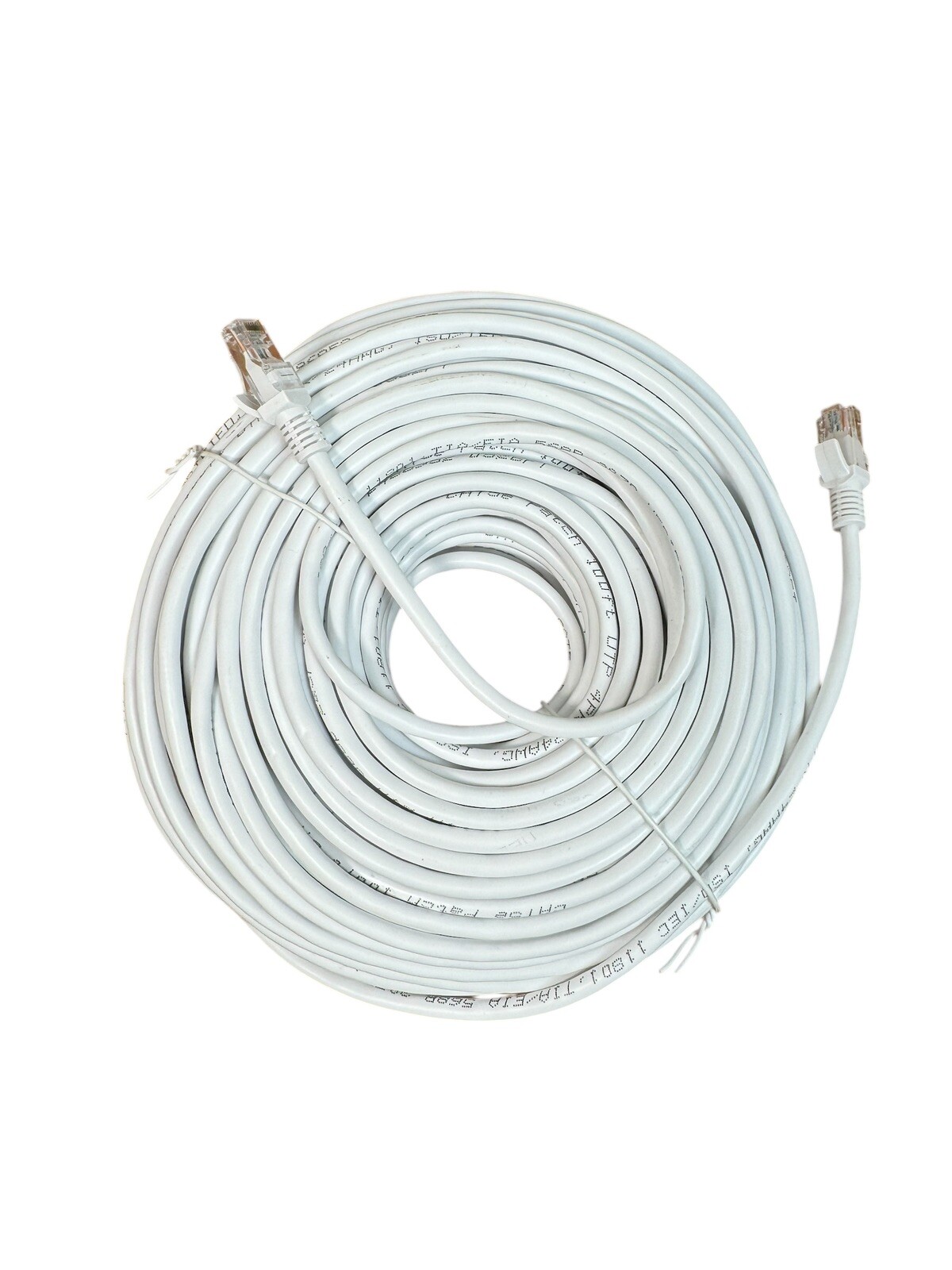 Cat-5e UTP Ethernet Network Cable RJ45 Lan Wire White 100FT