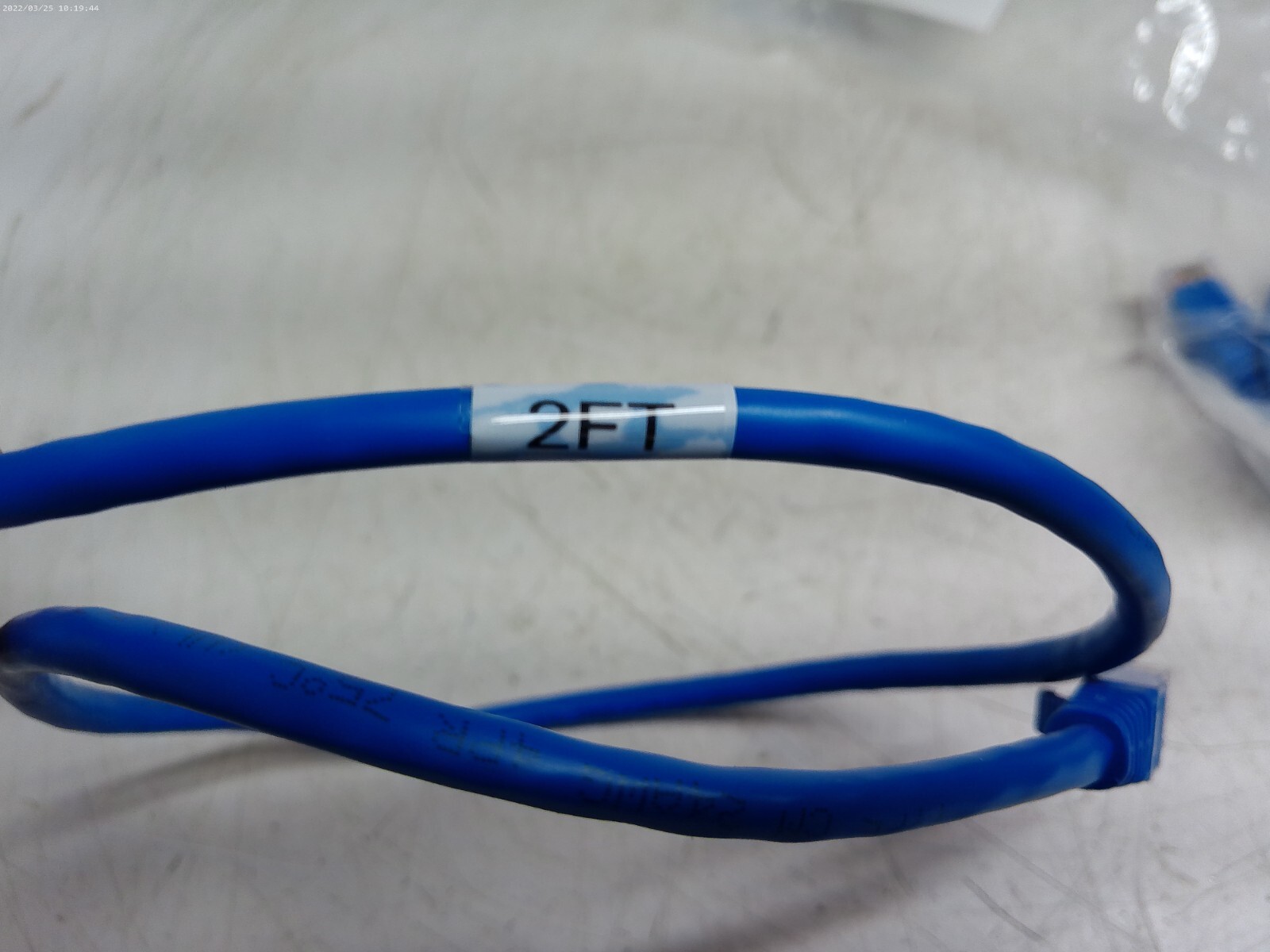 Lot of (3) 2FT CAT6A Snagless-Blue Ethernet Cable