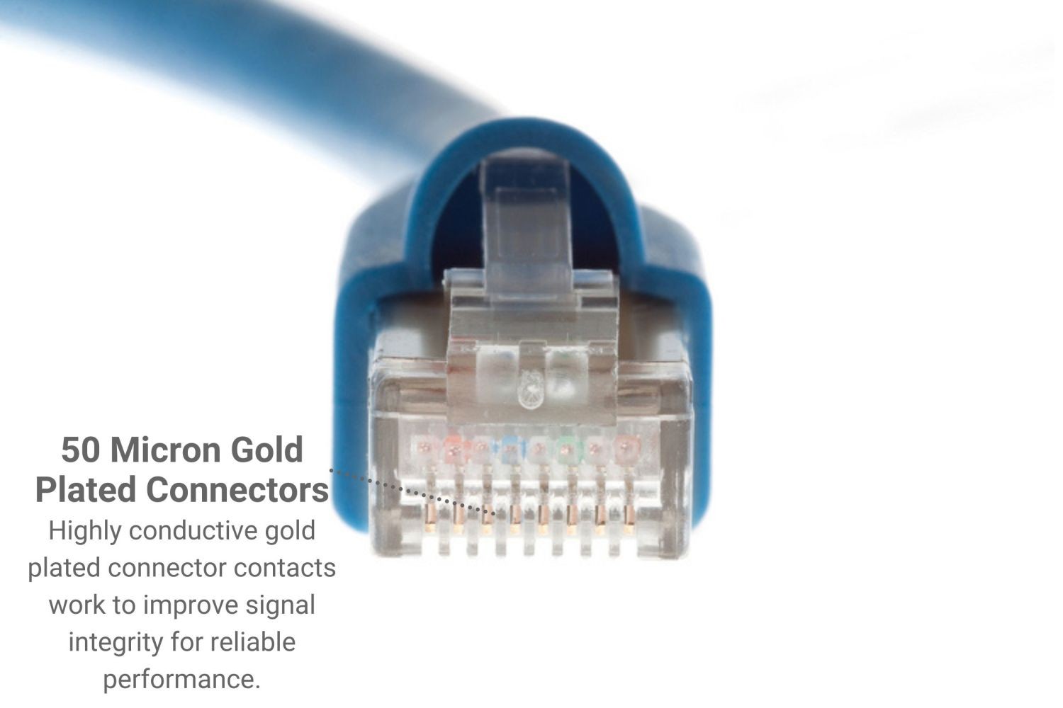 CAT6A Shielded Ethernet Patch Cable, Snagless, 7′ Blue – Lifetime Warranty