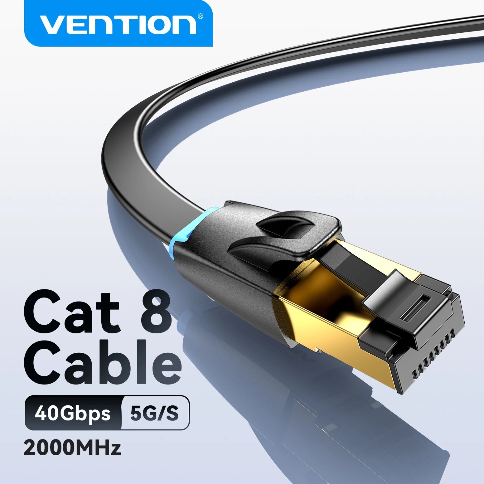 Vention CAT8 Ethernet Cable 40Gbps 2000MHz TPE Network Lan Patch Cord for PC Lap