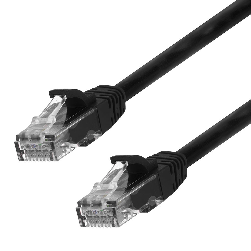 Ethernet Patch Cable CAT6A, UTP, 24AWG, 10 Ft, 10 pack, Black