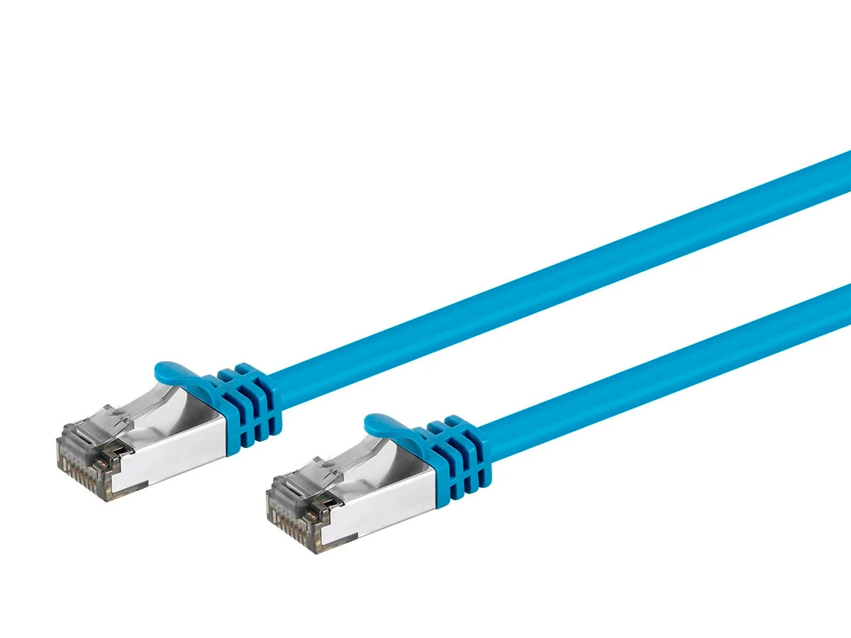 Monoprice Cat8 26AWG S/FTP Ethernet Network Cable – 3 Feet – Blue, 2GHz, 40Gbps