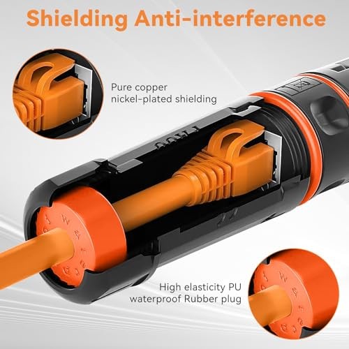 IP68 Waterproof Ethernet Coupler for Starlink Cable, IP68 Waterproof to Female