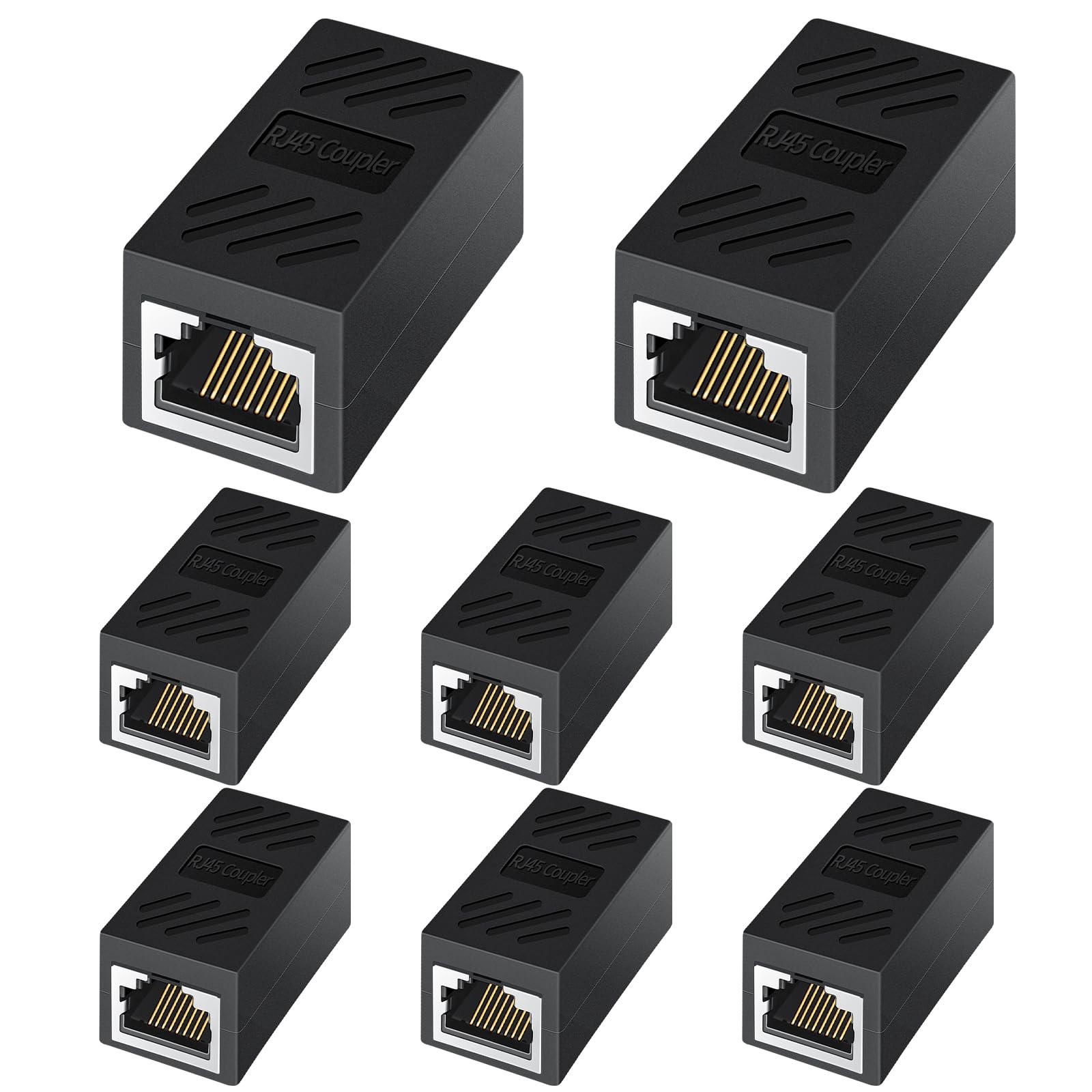 ANPKEC RJ45 Coupler, Ethernet Coupler-Female to Female Internet Network black