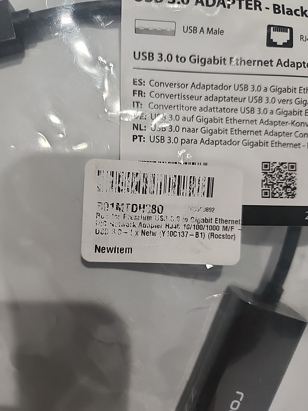 Rocstor USB 3.0 to Gigabit Ethernet Network Adapter Y10C137-B1