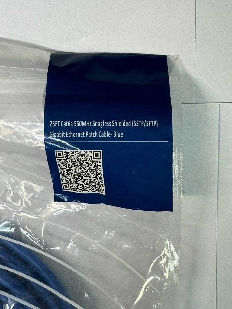Cable Matters 160012-BLU-25 Cat6a 550Mhz Snagless Shielded (SSTP/SFTP) 10Gbps