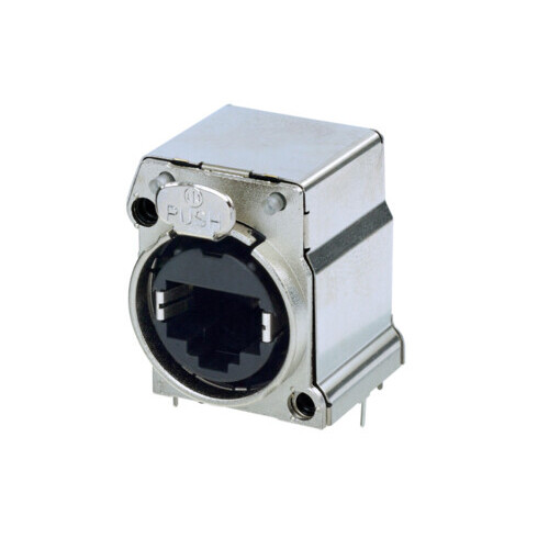 Neutrik NE8FBH-C5-LED1-S etherCON CAT5e SMD LED shielded PCBH Mount Receptacle