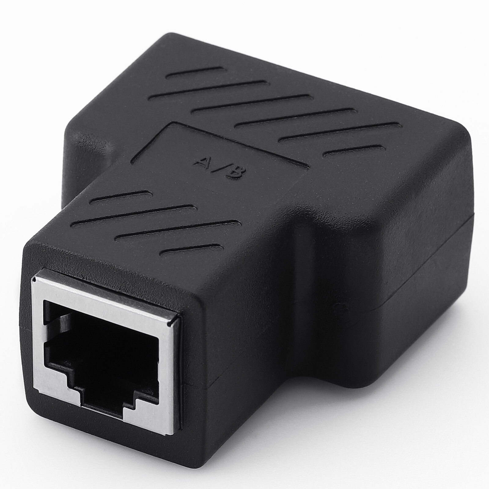 RJ45 1 to 2 Ways Splitter Adapter Dual Female Port LAN Ethernet Cable CAT5/6/7