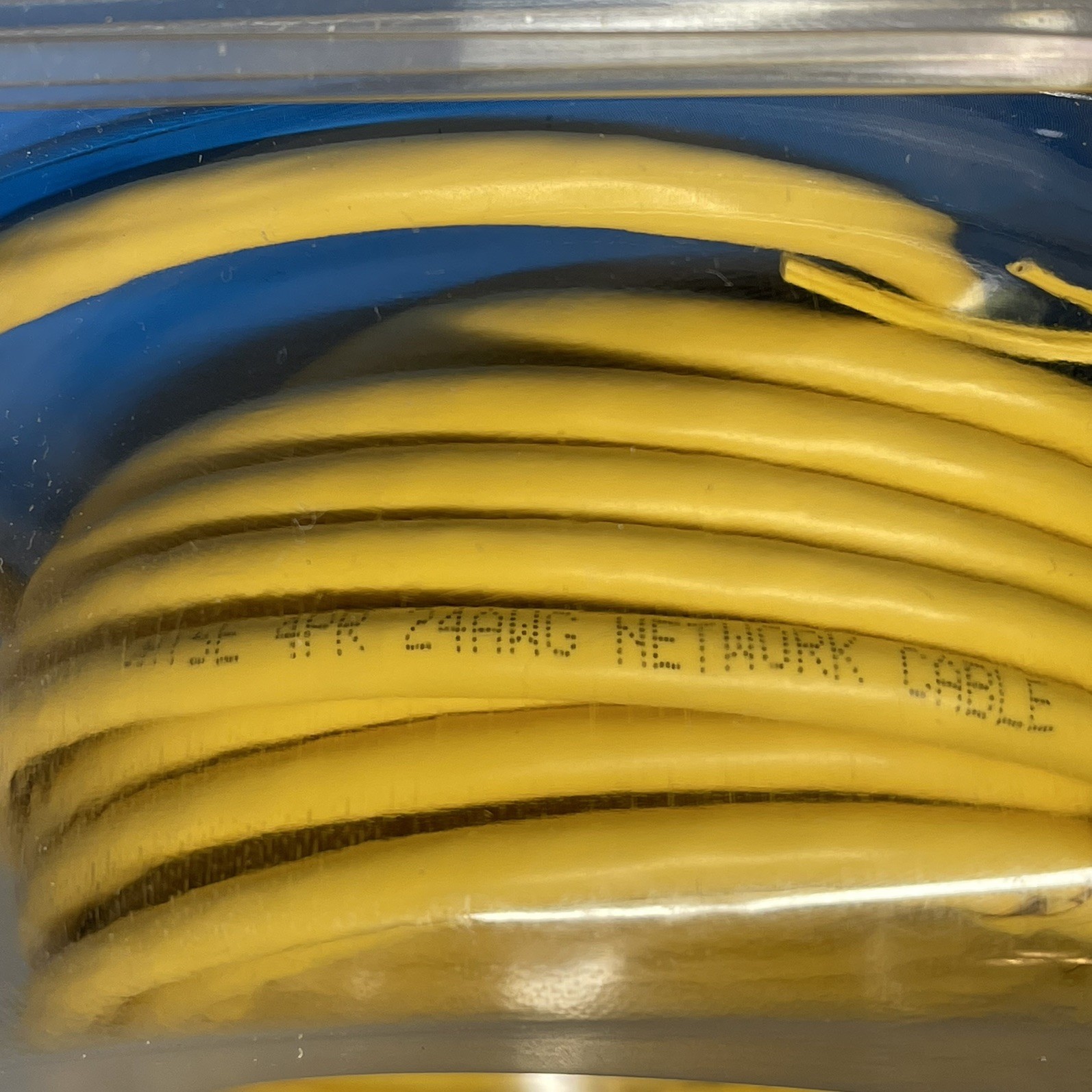 Commercial Electric 25 Ft Cat5e Ethernet Patch Cord Cable Yellow New In Box
