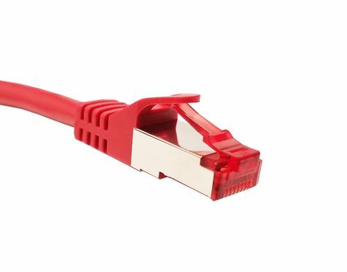 1 Foot CAT6A Patch Cable Shielded Red