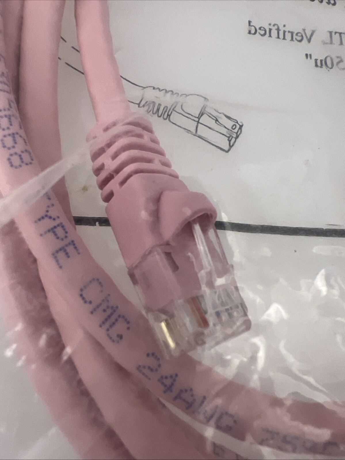 (2)~ PINK ~Category 6 CAT Patch Cord UTP EIA/TIA TSB-40A ETL Verified, 7 Ft RoHS