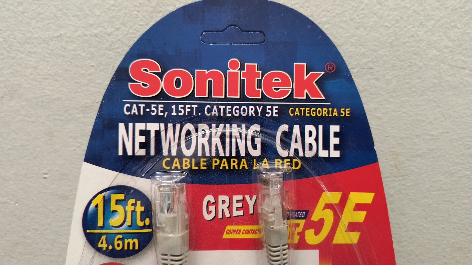 SoniTek Gold Series Cat5E, 15 Ft. Category 5E Network Cable