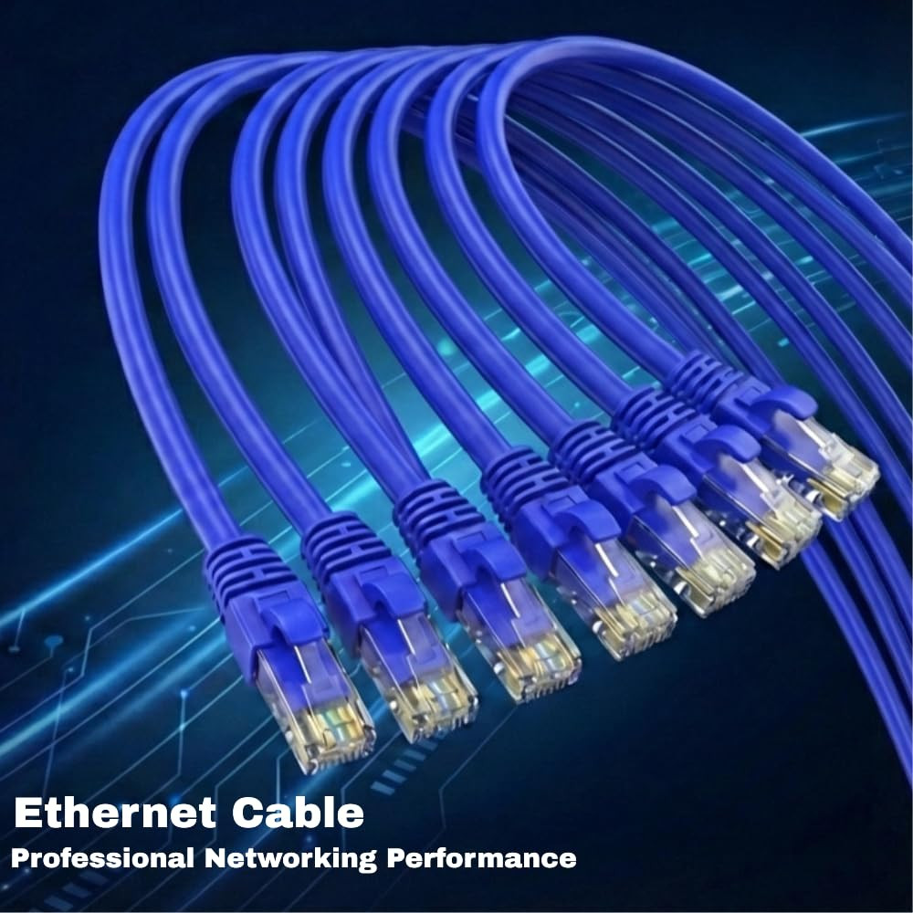 Cat7 SFTP Ethernet Patch Cord 150Ft – 100% Pure Copper LAN Cable, Double Shielde
